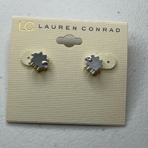 🎉 SALE LC Lauren Conrad Silver Toned Sheep Stud Earrings Jewelry